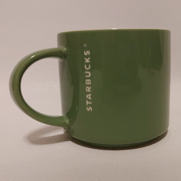 RARE STARBUCKS Stacking Mug GREEN 2012 14oz/414ml - Picture 1 of 5